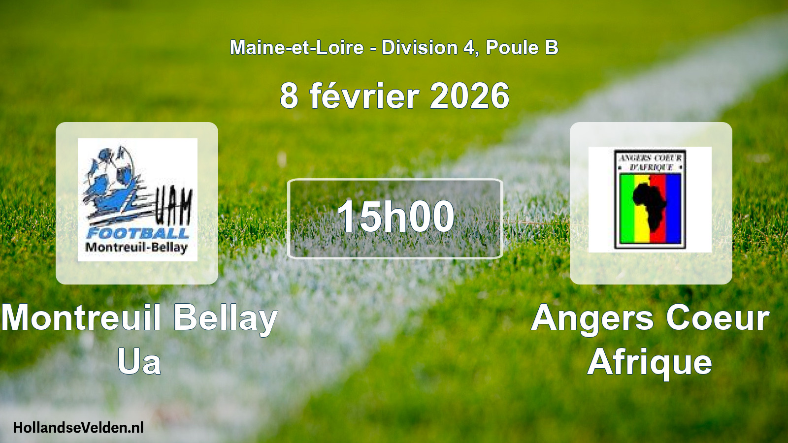 Geplande wedstrijd: Montreuil Bellay Ua - Angers Coeur Afrique (8 février 2026)
