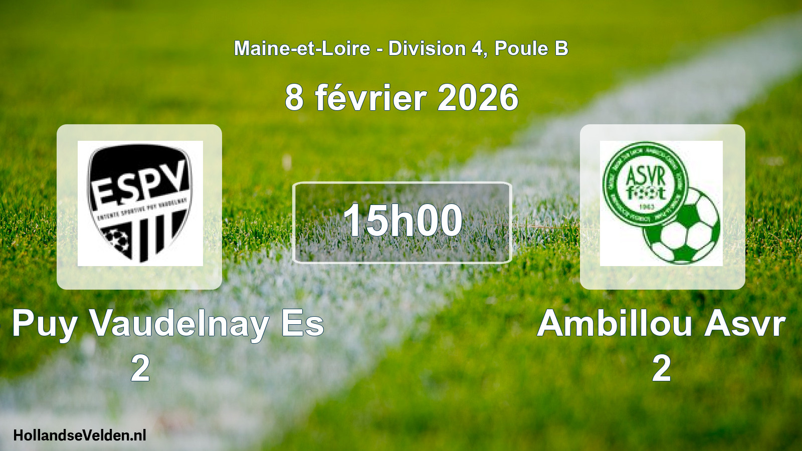 Scheduled Match: Le Puy Vaudelnay Es 2 - Ambillou Asvr 2 (8 February 2026)