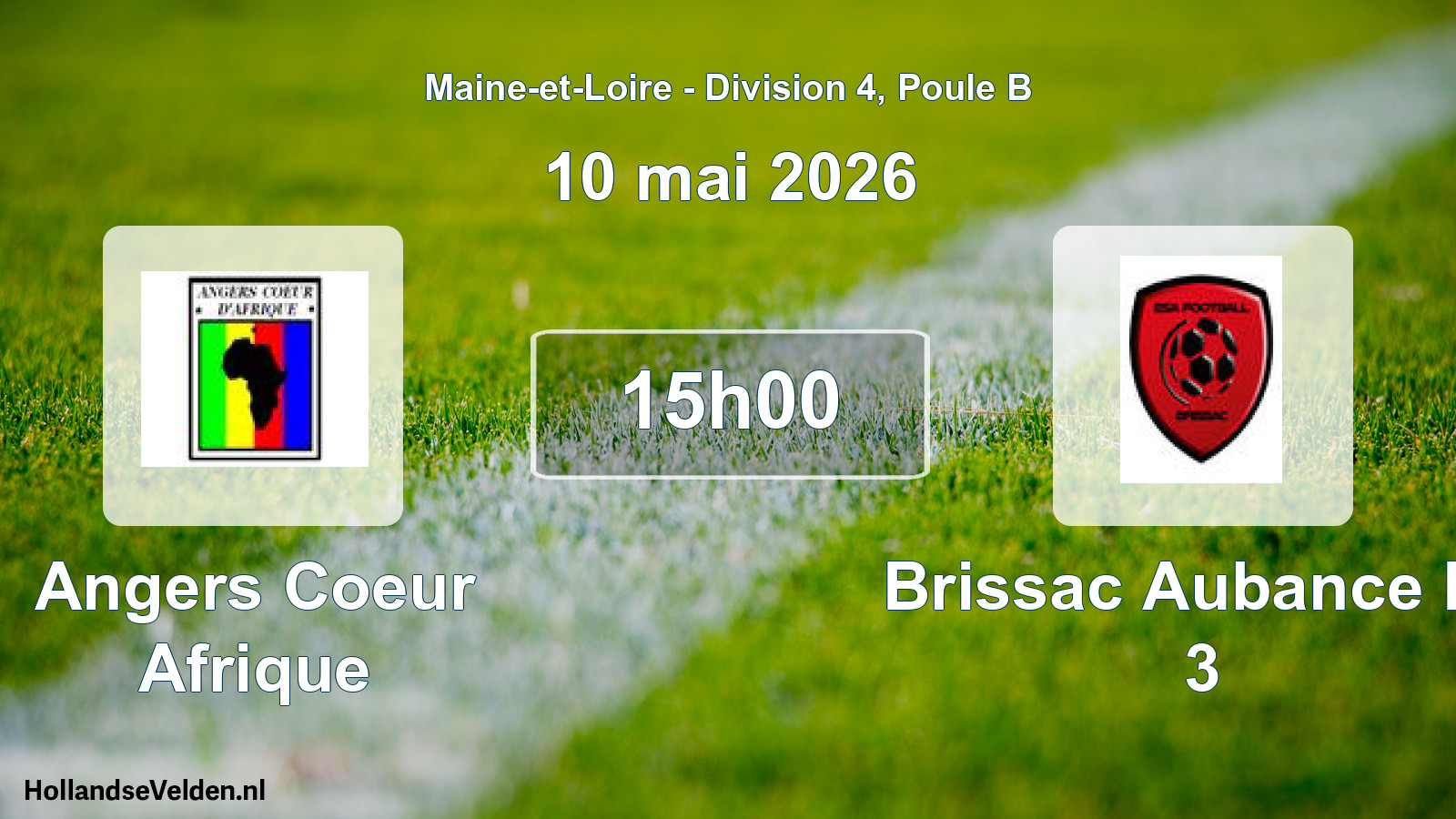 Scheduled Match: Angers Coeur Afrique - Brissac Aubance Es 3 (10 May 2026)
