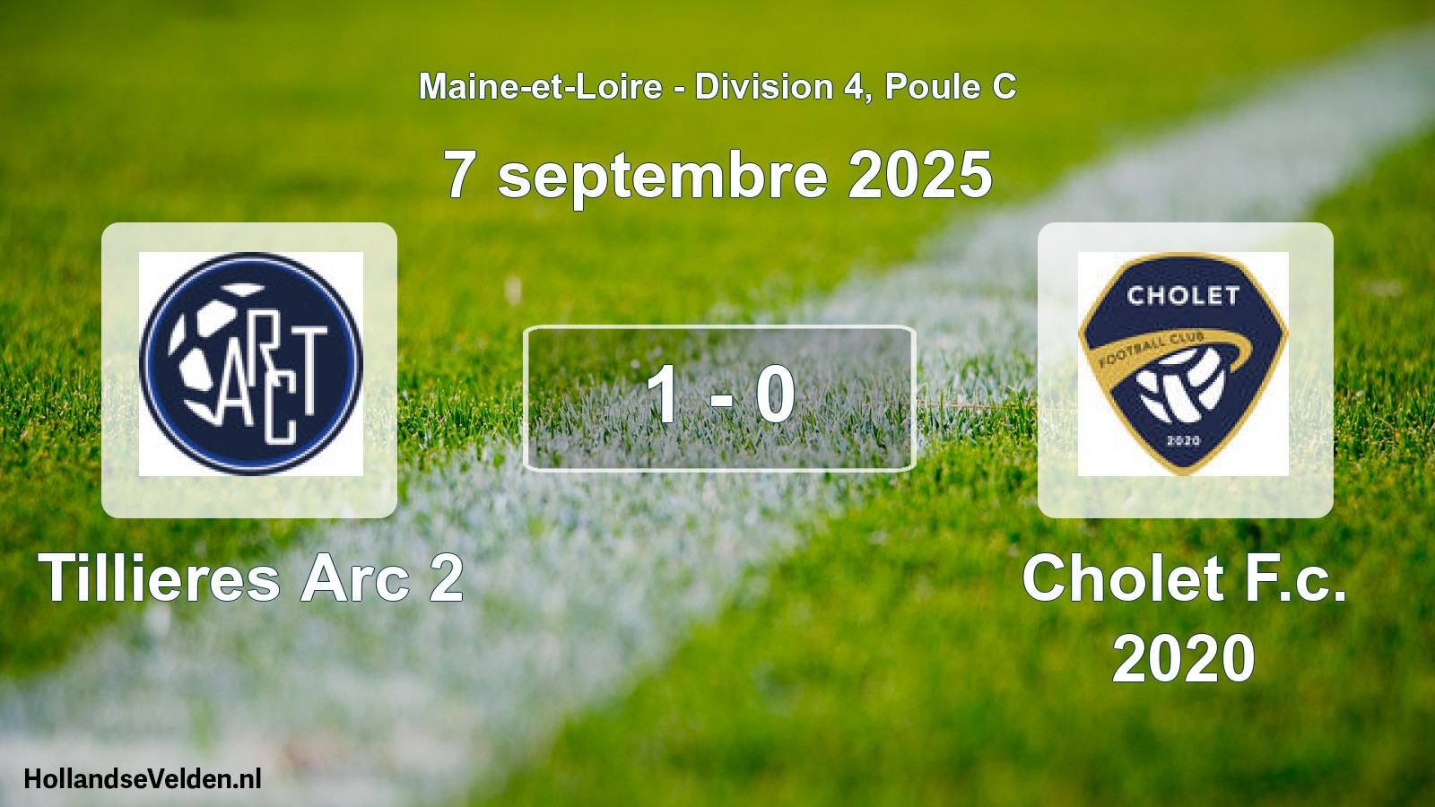 Gespeelde wedstrijd: Tillieres Arc 2 - Cholet F.c. 2020 1 - 0 (7 septembre 2025)