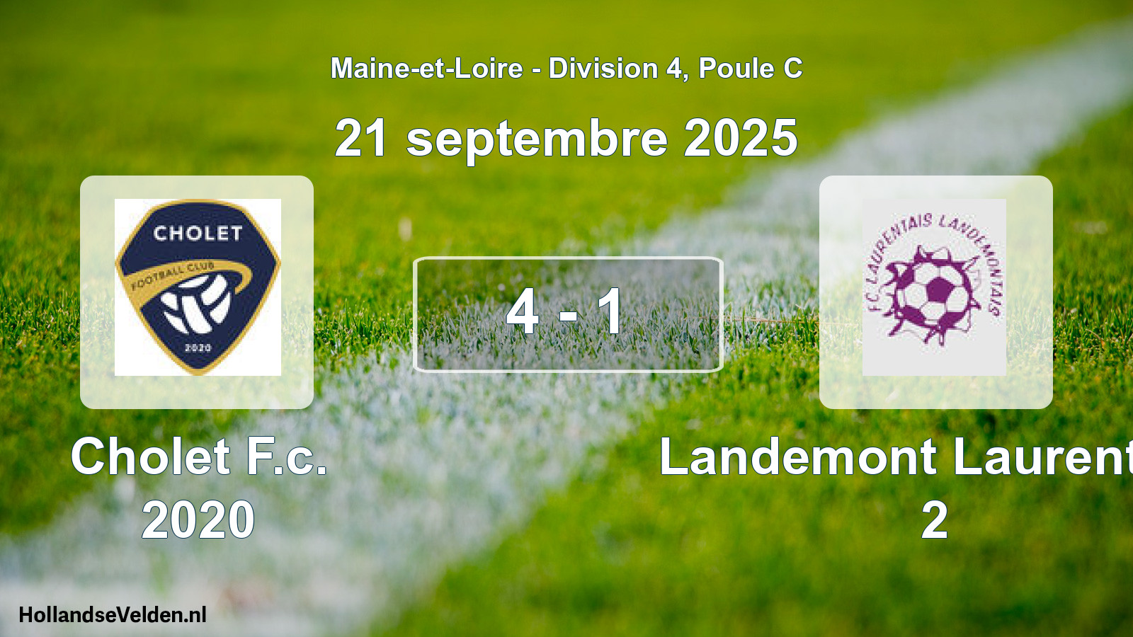 Gespeelde wedstrijd: Cholet F.c. 2020 - Landemont Laurentais 2 4 - 1 (21 septembre 2025)