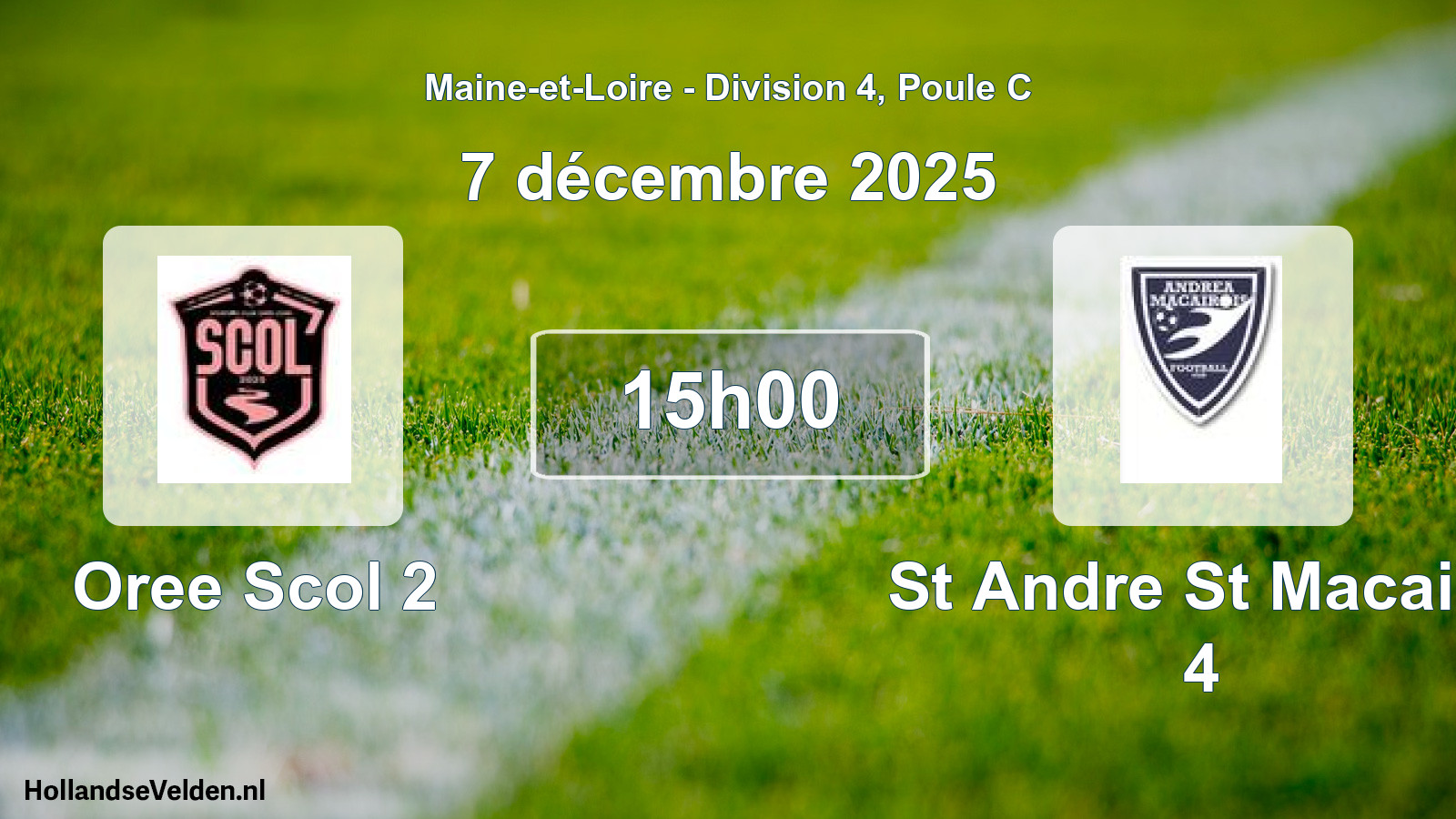 Scheduled Match: Oree Scol 2 - St Andre St Macaire 4 (7 December 2025)