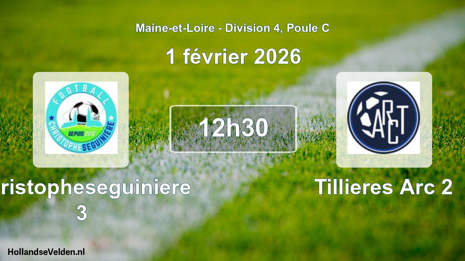 Geplande wedstrijd: Christopheseguiniere 3 - Tillieres Arc 2 (1 février 2026)