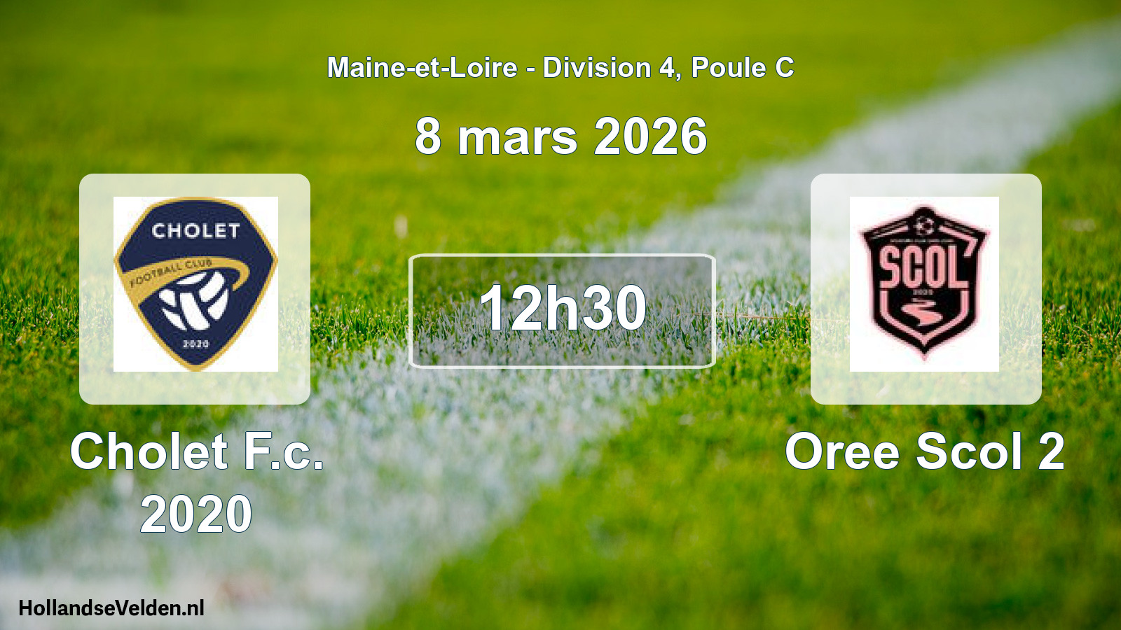 Scheduled Match: Cholet F.c. 2020 - Oree Scol 2 (8 March 2026)