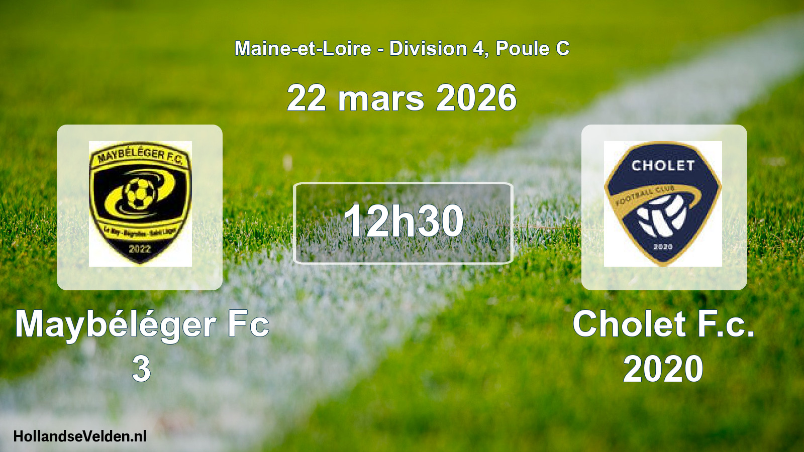 Geplande wedstrijd: Maybéléger Fc 3 - Cholet F.c. 2020 (22 maart 2026)