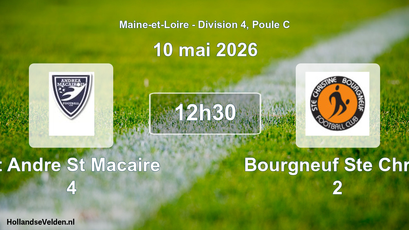 Scheduled Match: St Andre St Macaire 4 - Bourgneuf Ste Christ 2 (10 May 2026)