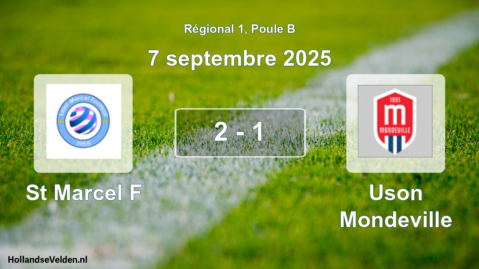 Total number of matches played: St Marcel F - Uson Mondeville 2 - 1 (7 September 2025)