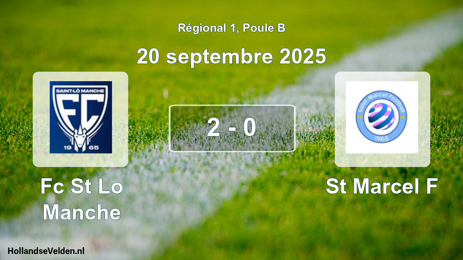 Gespeelde wedstrijd: Fc St Lo Manche - St Marcel F 2 - 0 (20 september 2025)