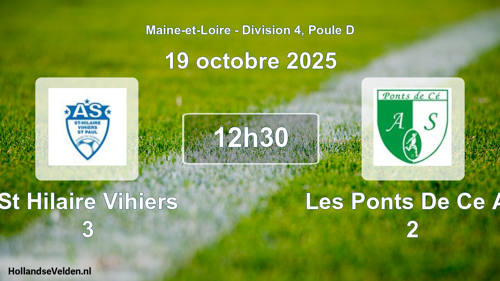 Geplande wedstrijd: St Hilaire Vihiers 3 - Les Ponts De Ce As 2 (19 oktober 2025)