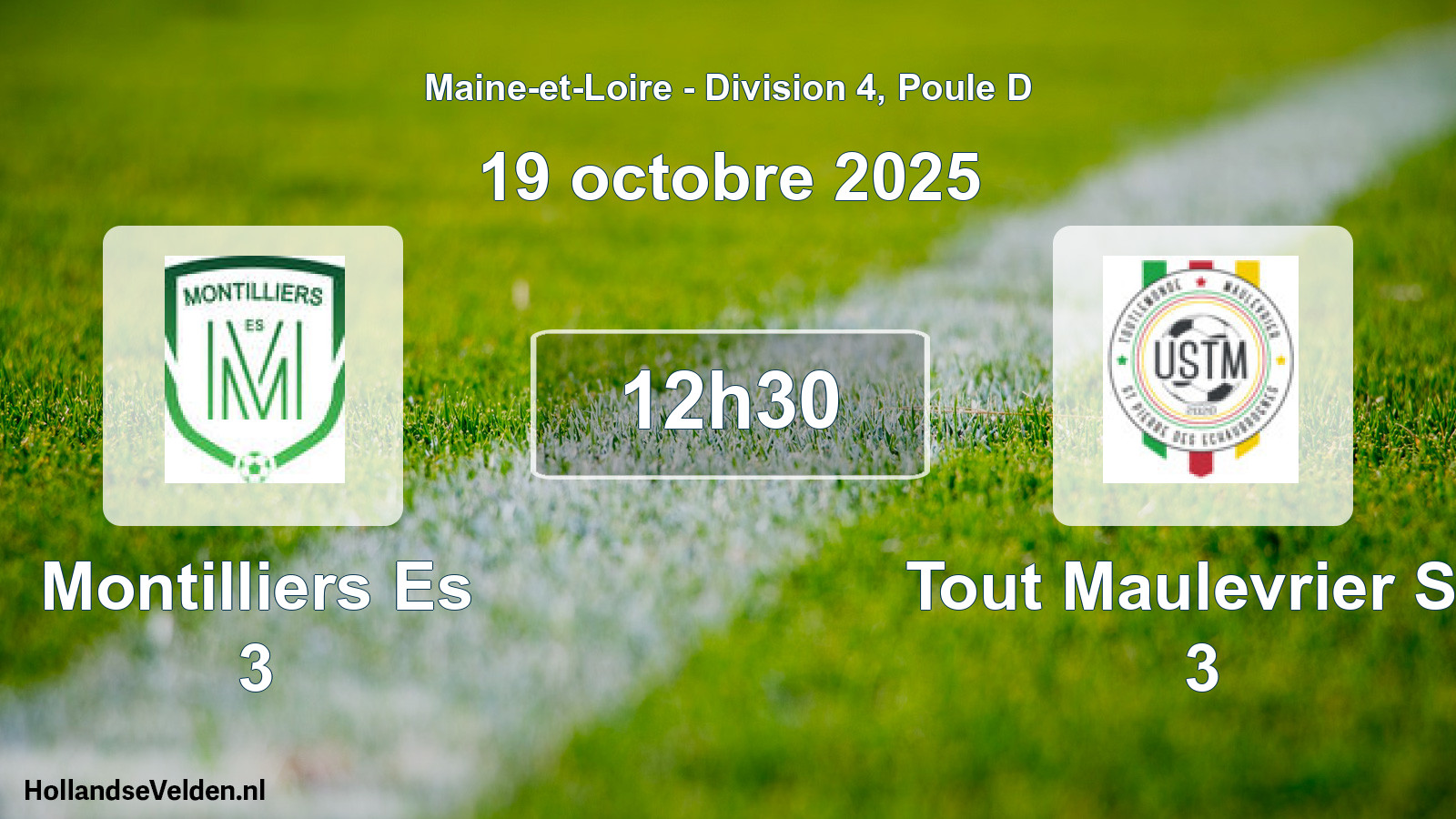 Geplande wedstrijd: Montilliers Es 3 - Tout Maulevrier Sp 3 (19 oktober 2025)
