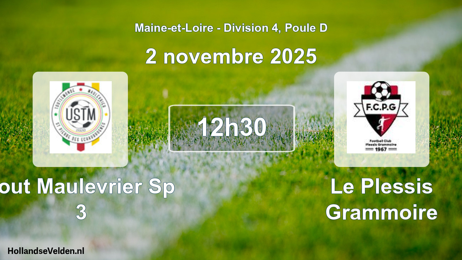 Geplande wedstrijd: Tout Maulevrier Sp 3 - Le Plessis Grammoire (2 november 2025)