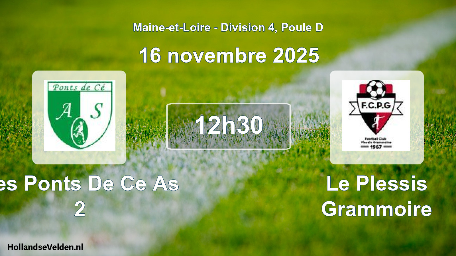 Scheduled Match: Les Ponts De Ce As 2 - Le Plessis Grammoire (16 November 2025)