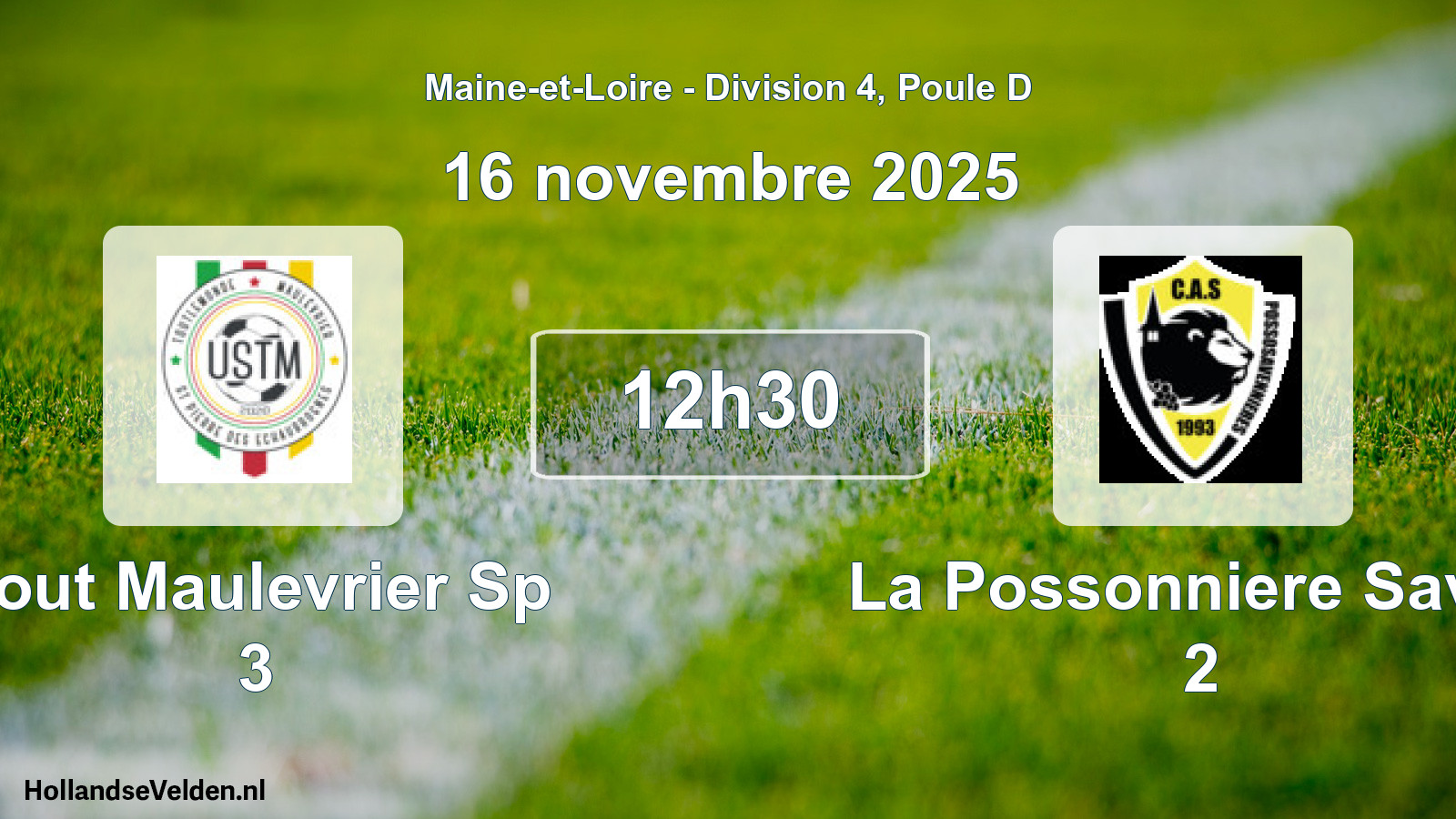 Geplande wedstrijd: Tout Maulevrier Sp 3 - La Possonniere Saven 2 (16 novembre 2025)