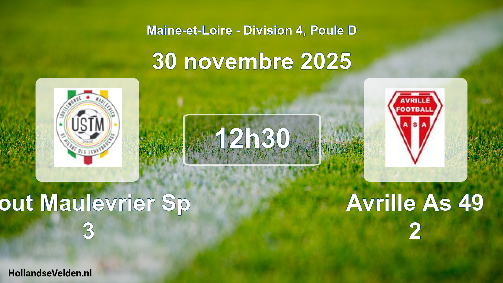Scheduled Match: Tout Maulevrier Sp 3 - Avrille As 49 2 (30 November 2025)