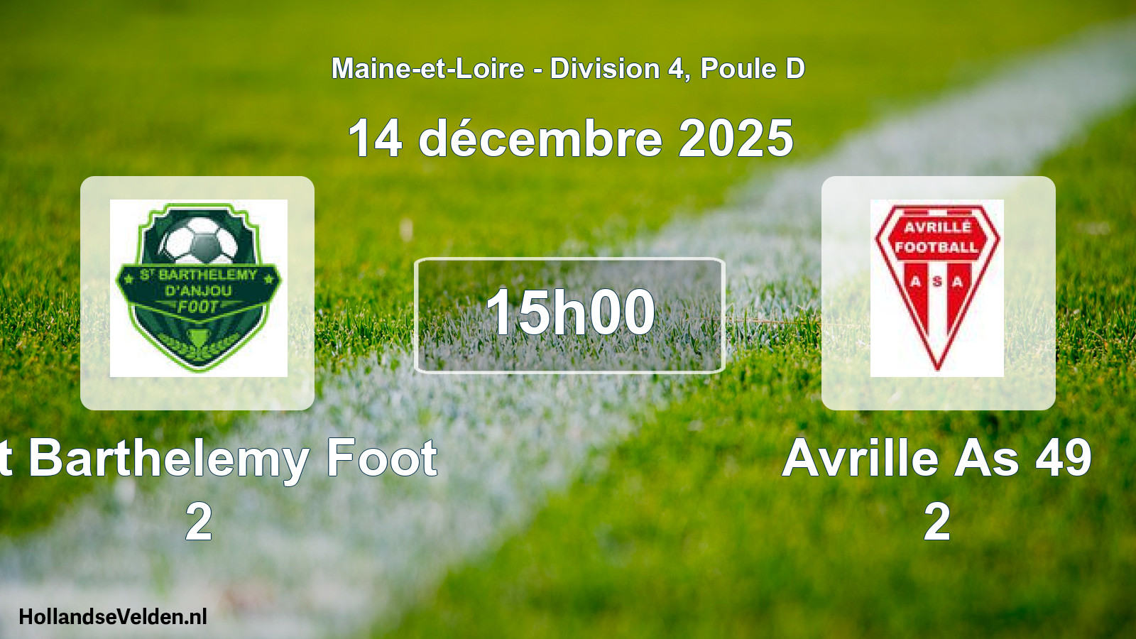 Scheduled Match: St Barthelemy Foot 2 - Avrille As 49 2 (14 December 2025)