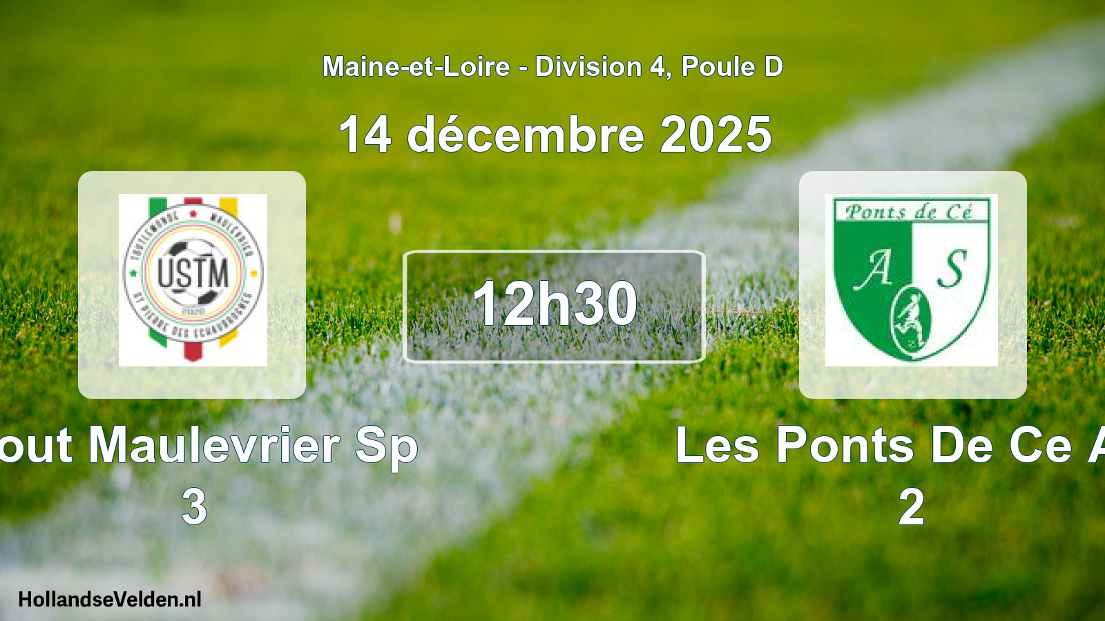 Geplande wedstrijd: Tout Maulevrier Sp 3 - Les Ponts De Ce As 2 (14 décembre 2025)