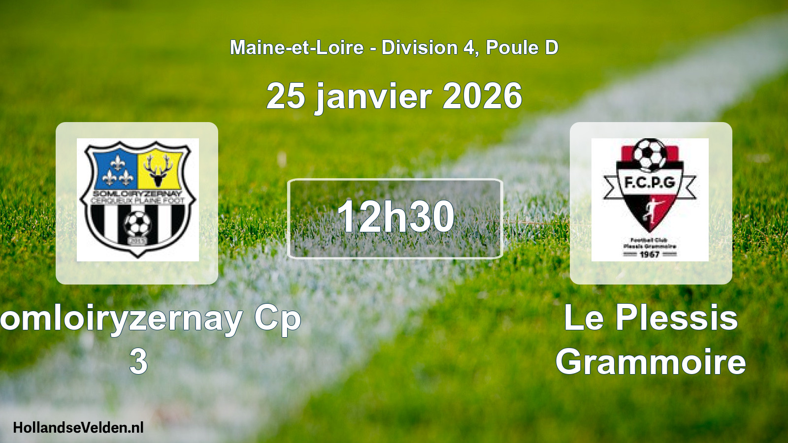 Geplande wedstrijd: Somloiryzernay Cp 3 - Le Plessis Grammoire (25 janvier 2026)