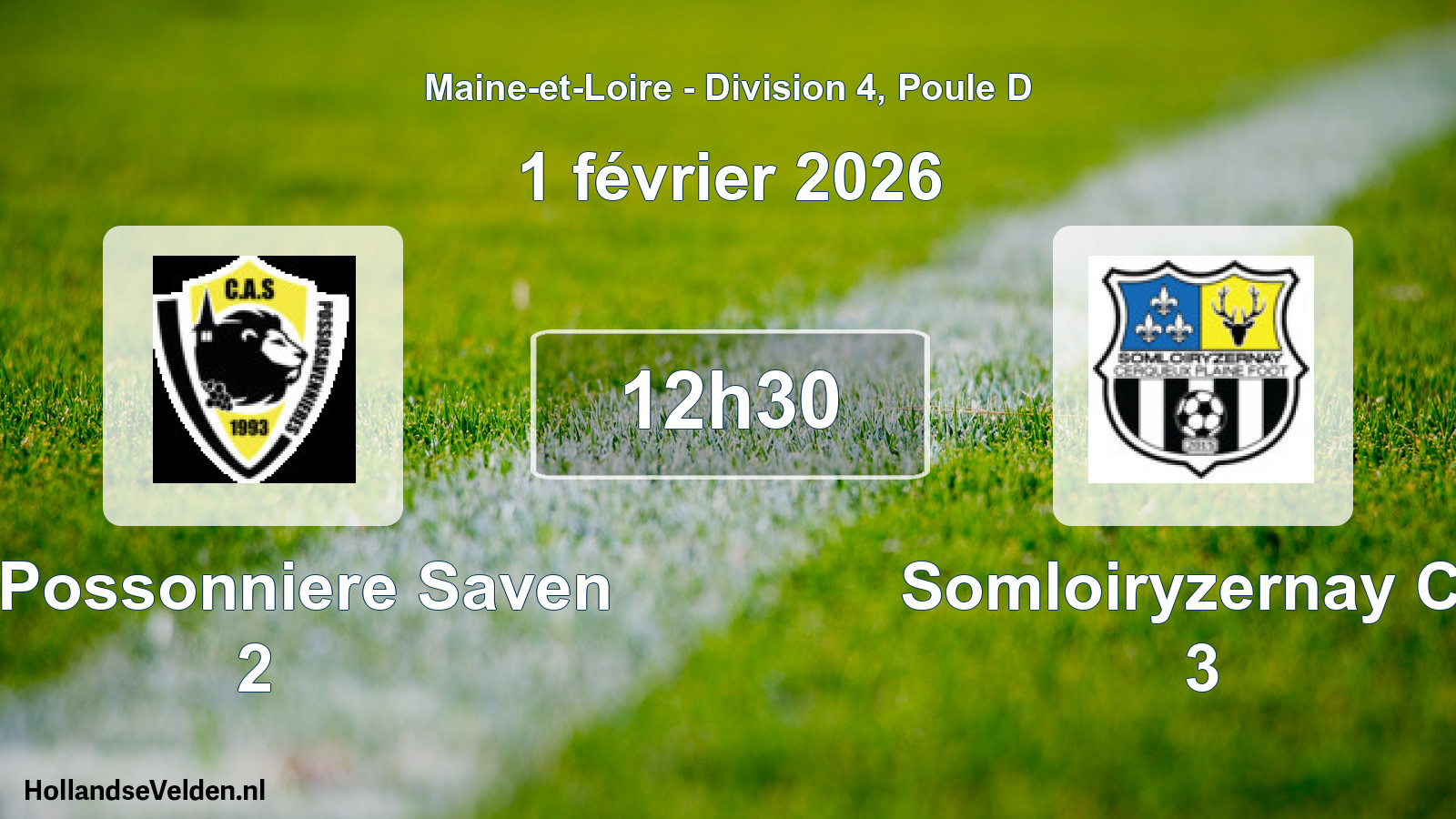 Geplande wedstrijd: La Possonniere Saven 2 - Somloiryzernay Cp 3 (1 février 2026)