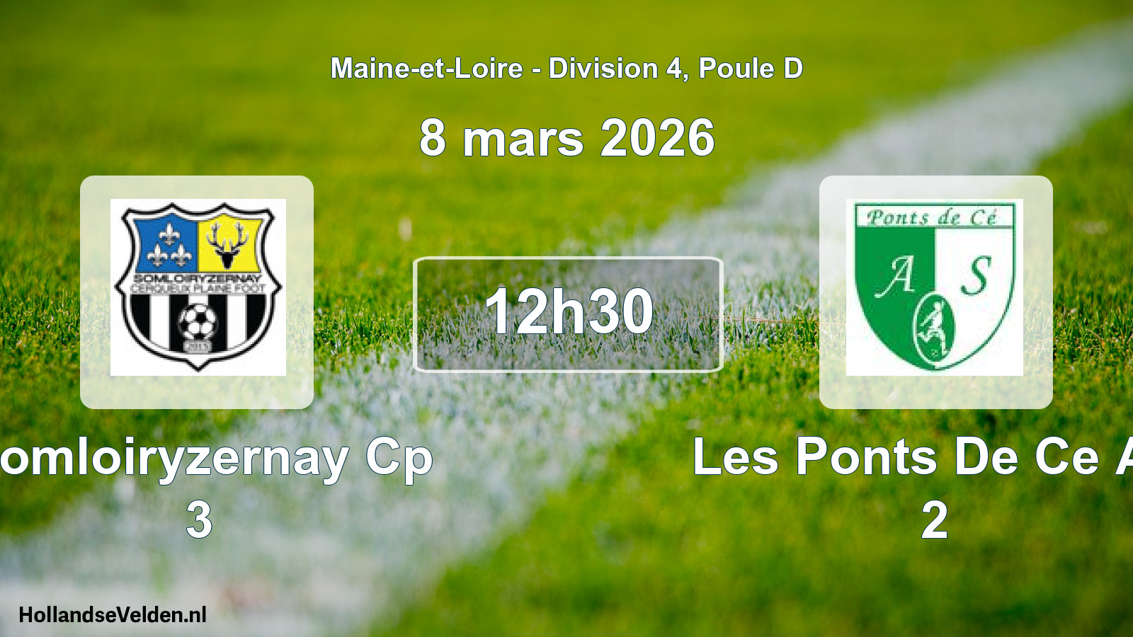 Geplande wedstrijd: Somloiryzernay Cp 3 - Les Ponts De Ce As 2 (8 mars 2026)