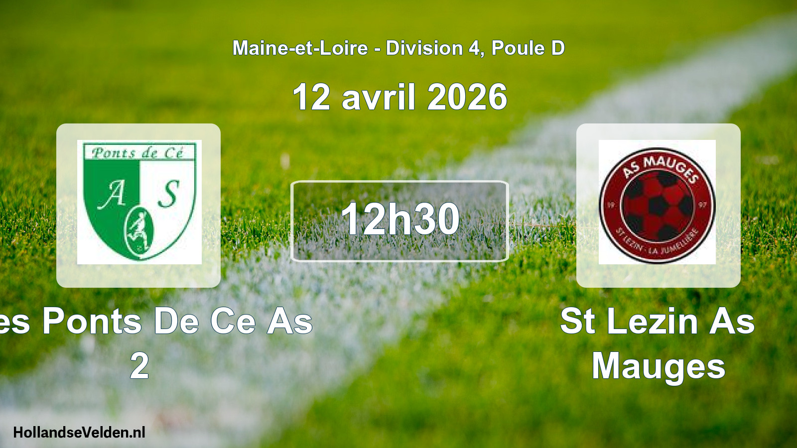 Scheduled Match: Les Ponts De Ce As 2 - St Lezin As Mauges (12 April 2026)