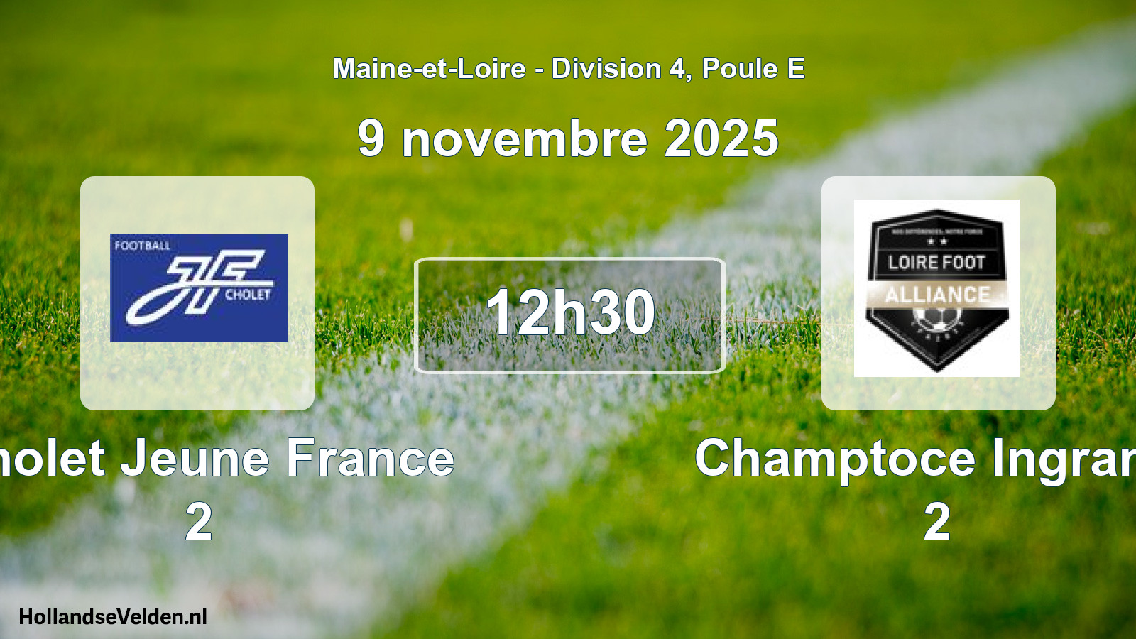 Scheduled Match: Cholet Jeune France 2 - Champtoce Ingrand 2 (9 November 2025)
