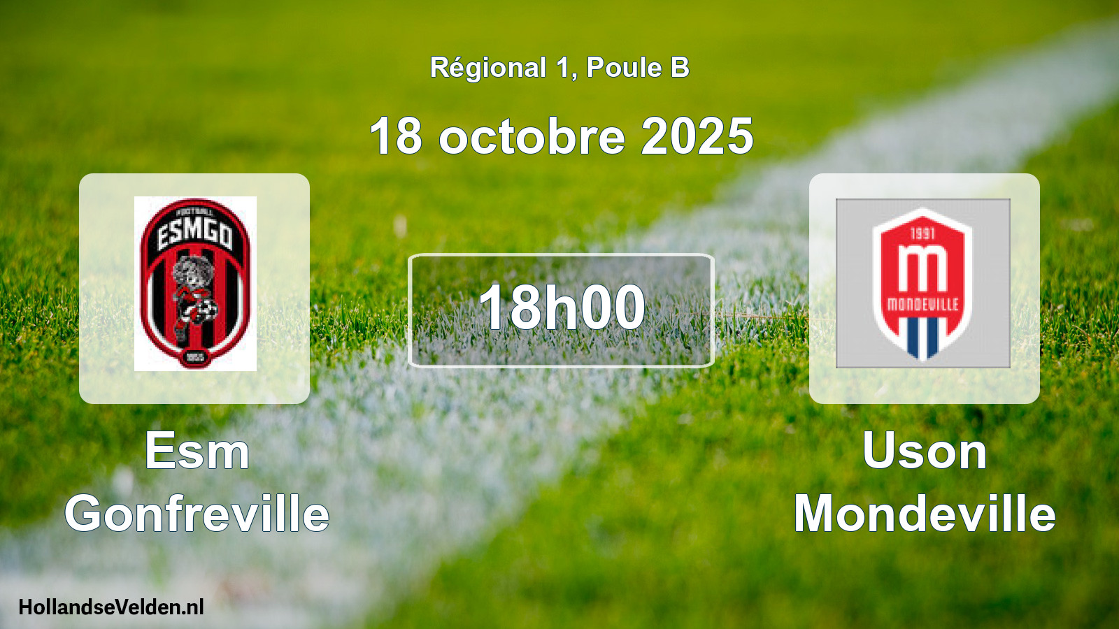 Geplande wedstrijd: Esm Gonfreville - Uson Mondeville (18 octobre 2025)
