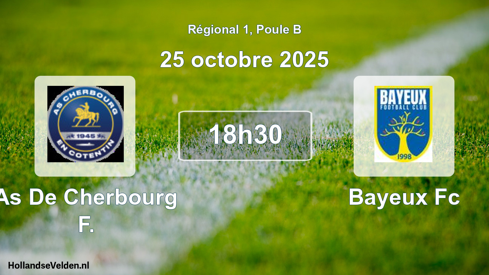 Geplande wedstrijd: As De Cherbourg F. - Bayeux Fc (25 octobre 2025)