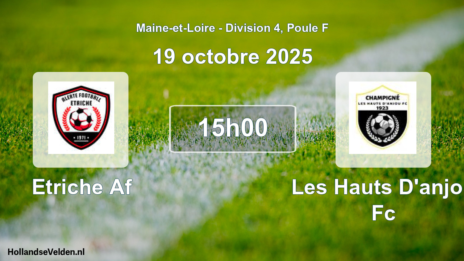 Scheduled Match: Etriche Af - Les Hauts D'anjou Fc (19 October 2025)