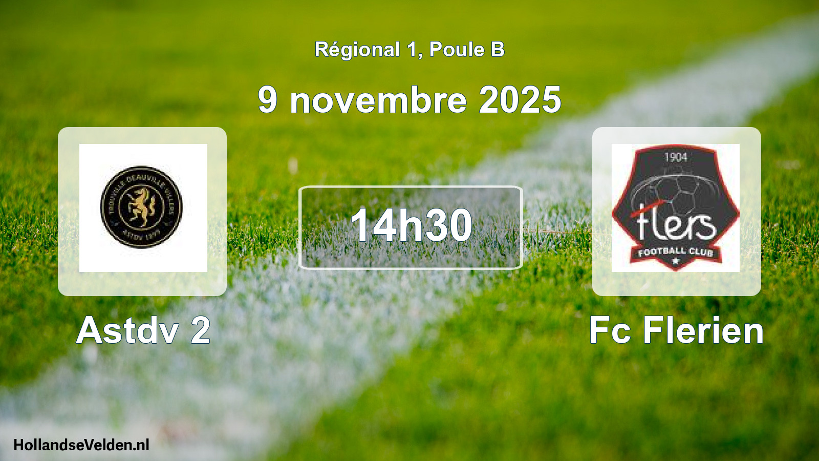 Geplande wedstrijd: Astdv 2 - Fc Flerien (9 novembre 2025)