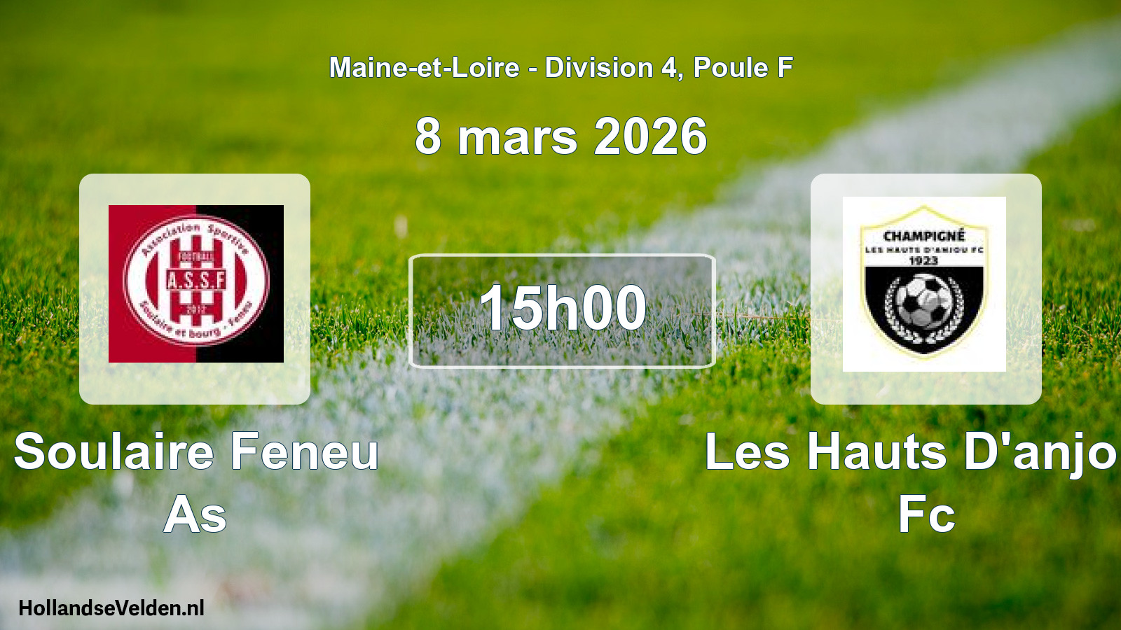 Scheduled Match: Soulaire Feneu As - Les Hauts D'anjou Fc (8 March 2026)