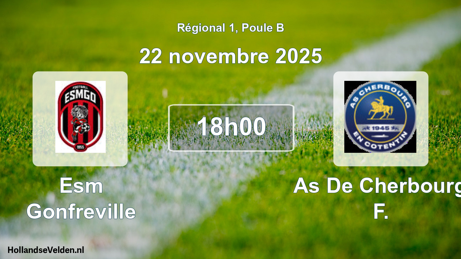 Scheduled Match: Esm Gonfreville - As De Cherbourg F. (22 November 2025)