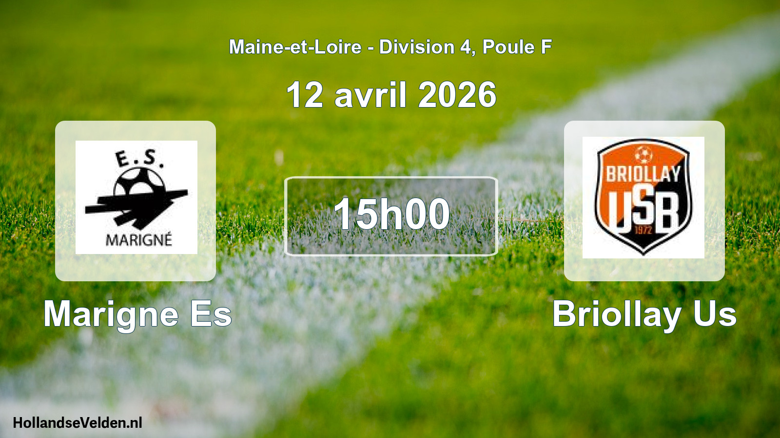 Scheduled Match: Marigne Es - Briollay Us (12 April 2026)
