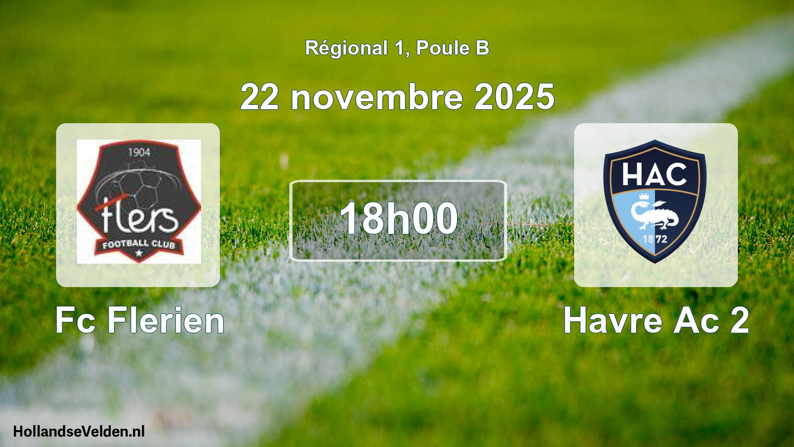 Geplande wedstrijd: Fc Flerien - Havre Ac 2 (22 novembre 2025)