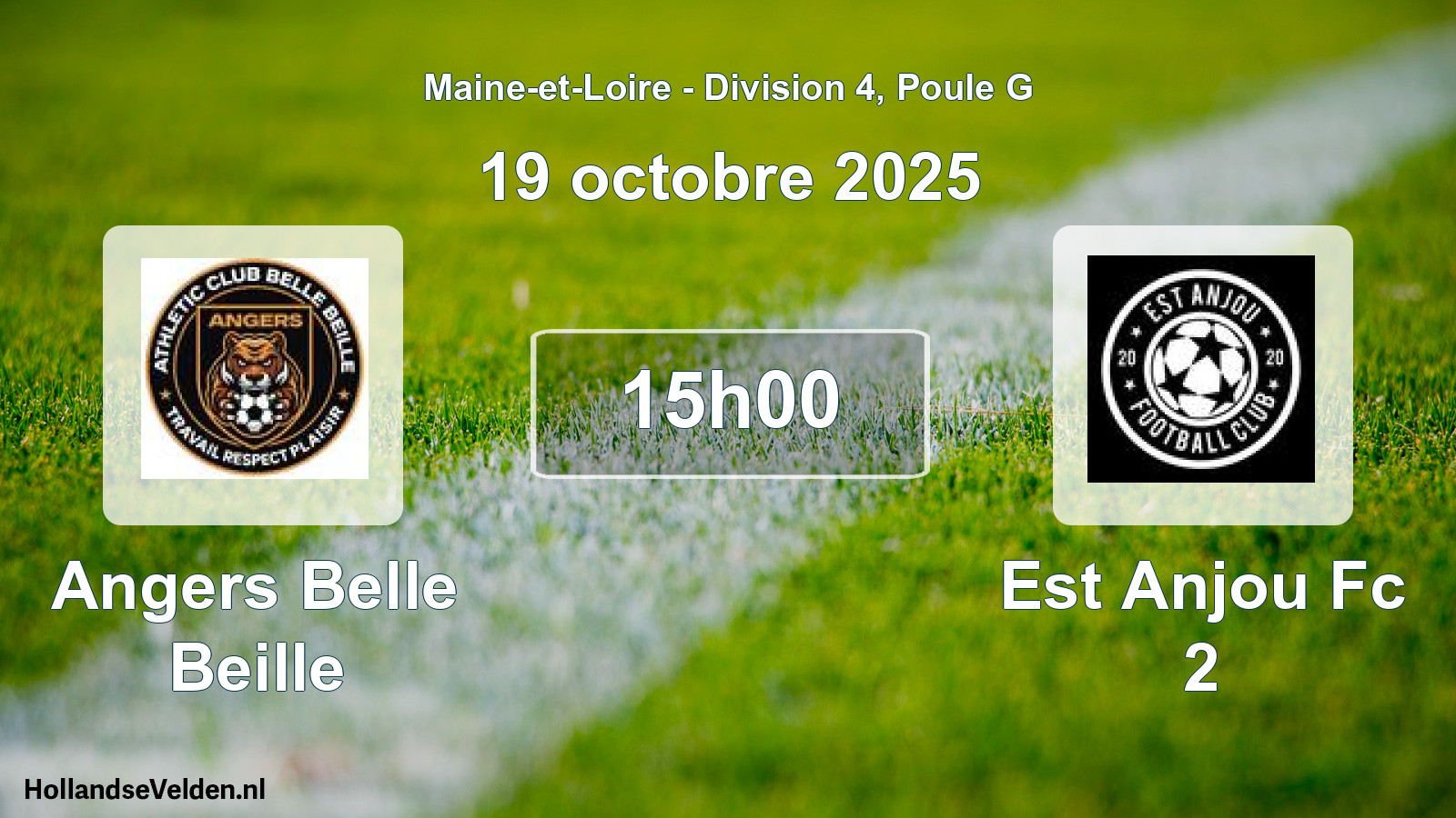 Geplande wedstrijd: Angers Belle Beille - Est Anjou Fc 2 (19 oktober 2025)