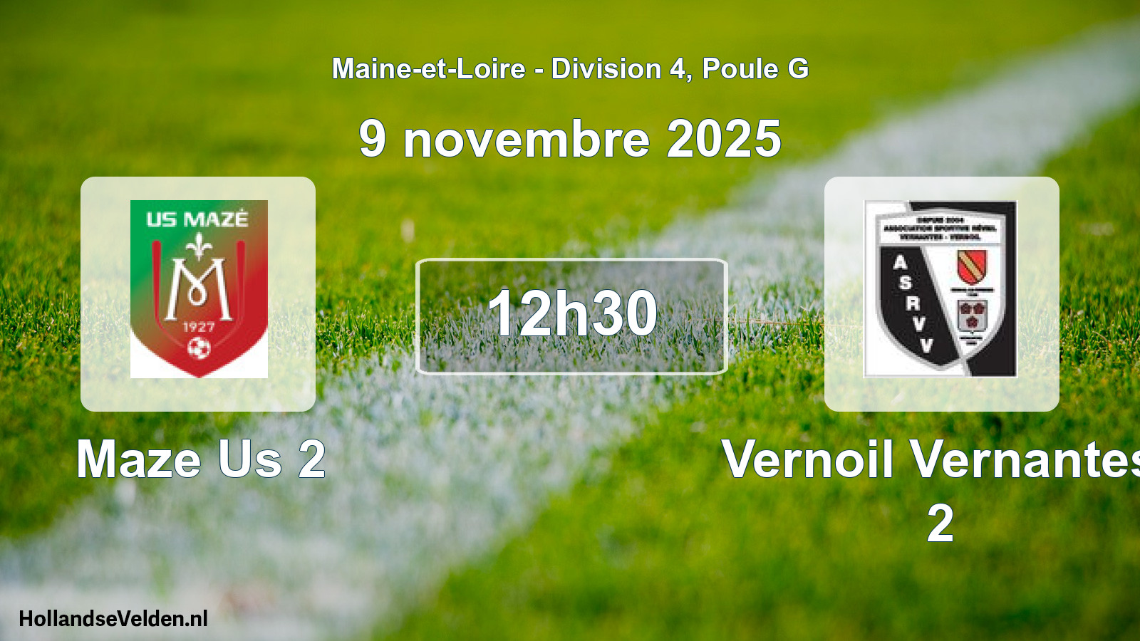 Geplande wedstrijd: Maze Us 2 - Vernoil Vernantes 2 (9 novembre 2025)