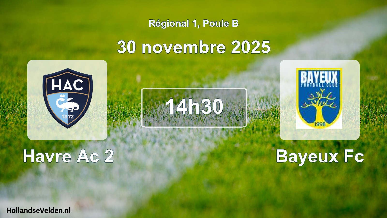 Geplande wedstrijd: Havre Ac 2 - Bayeux Fc (30 novembre 2025)