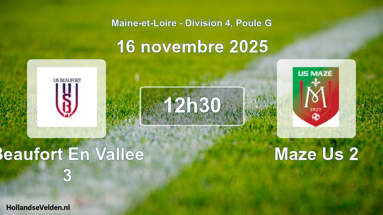 Scheduled Match: Beaufort En Vallee 3 - Maze Us 2 (16 November 2025)