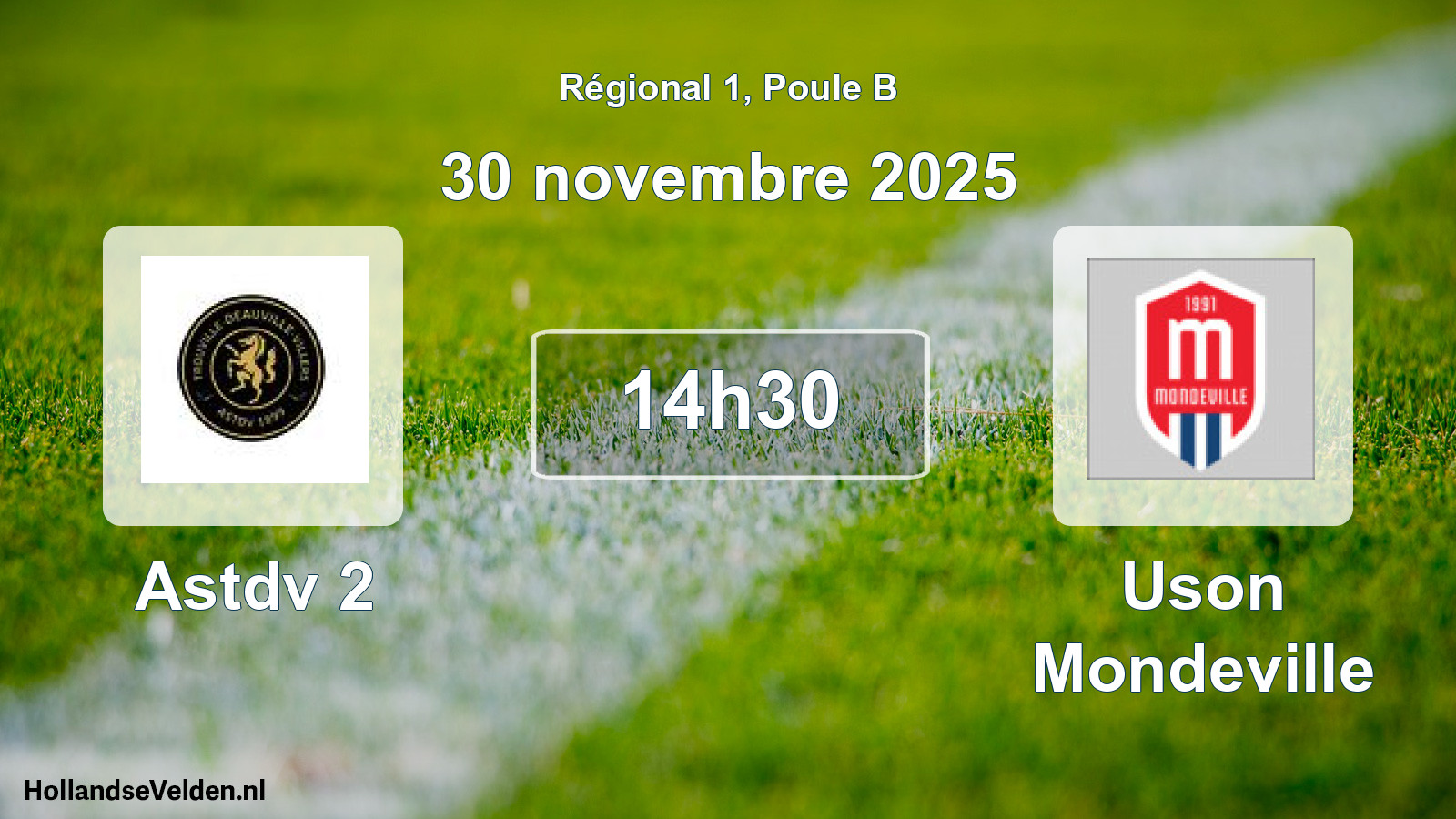 Geplande wedstrijd: Astdv 2 - Uson Mondeville (30 november 2025)