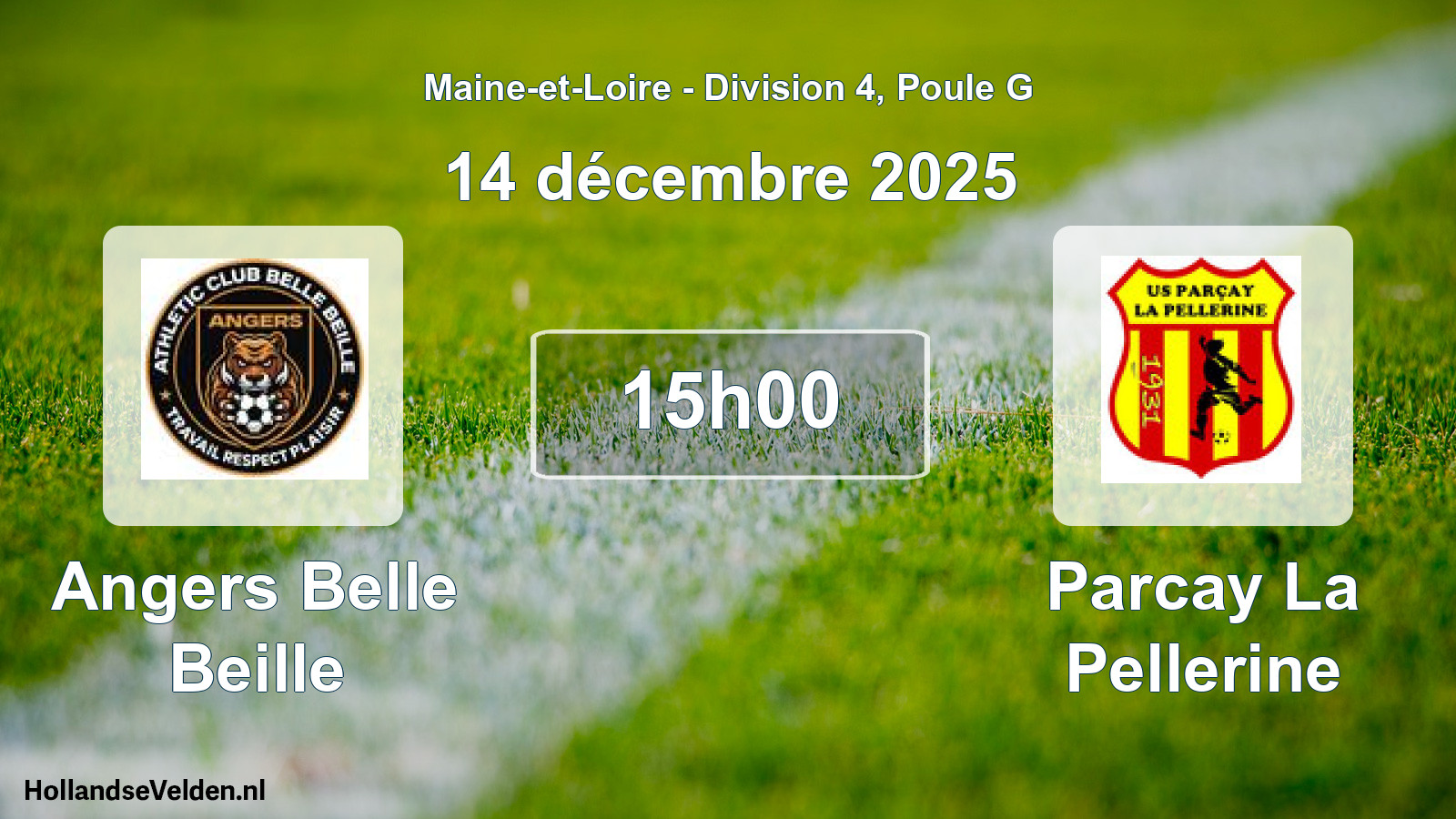Scheduled Match: Angers Belle Beille - Parcay La Pellerine (14 December 2025)