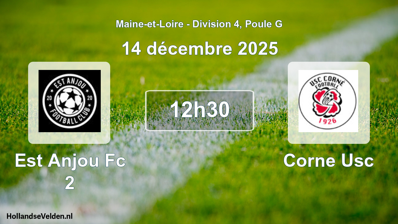 Geplande wedstrijd: Est Anjou Fc 2 - Corne Usc (14 décembre 2025)