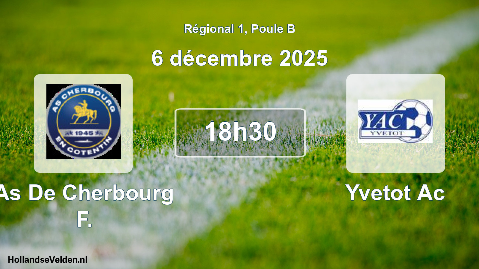 Geplande wedstrijd: As De Cherbourg F. - Yvetot Ac (6 décembre 2025)