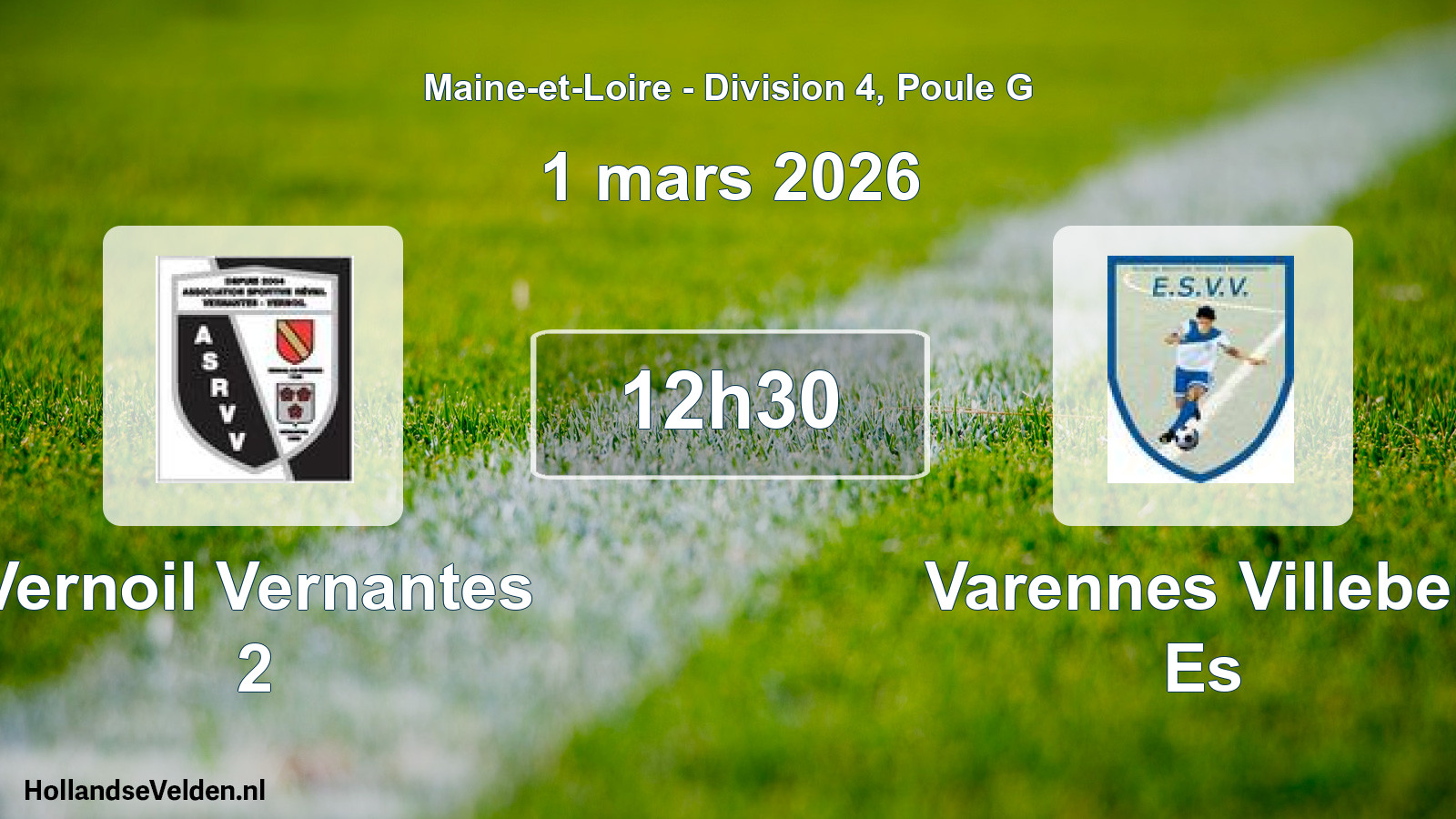 Geplande wedstrijd: Vernoil Vernantes 2 - Varennes Villeber Es (1 mars 2026)