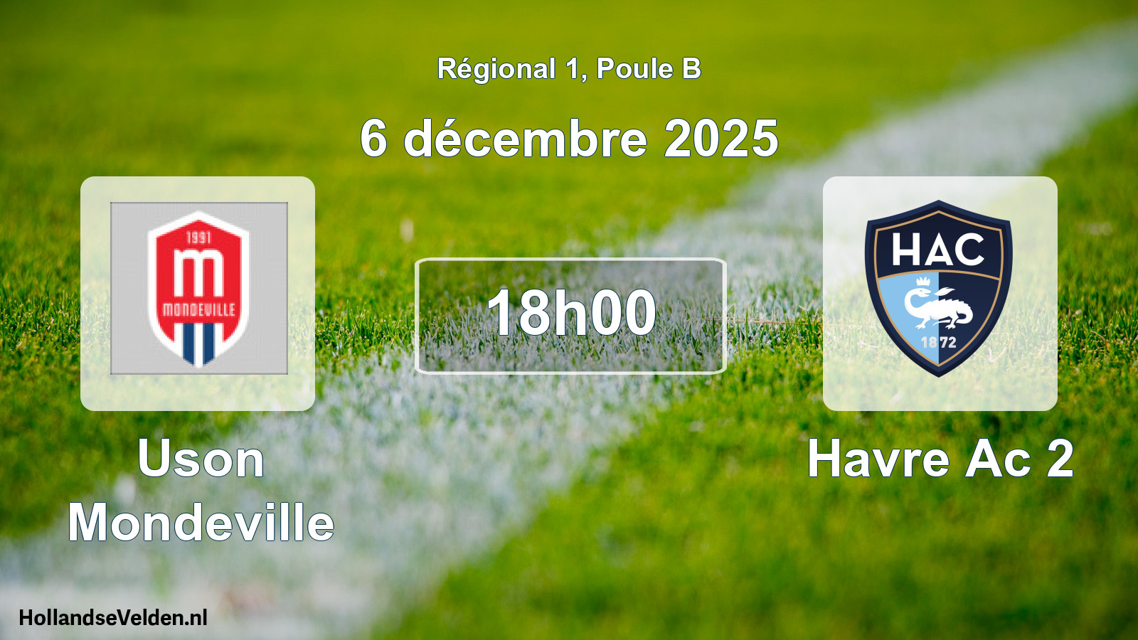 Geplande wedstrijd: Uson Mondeville - Havre Ac 2 (6 décembre 2025)