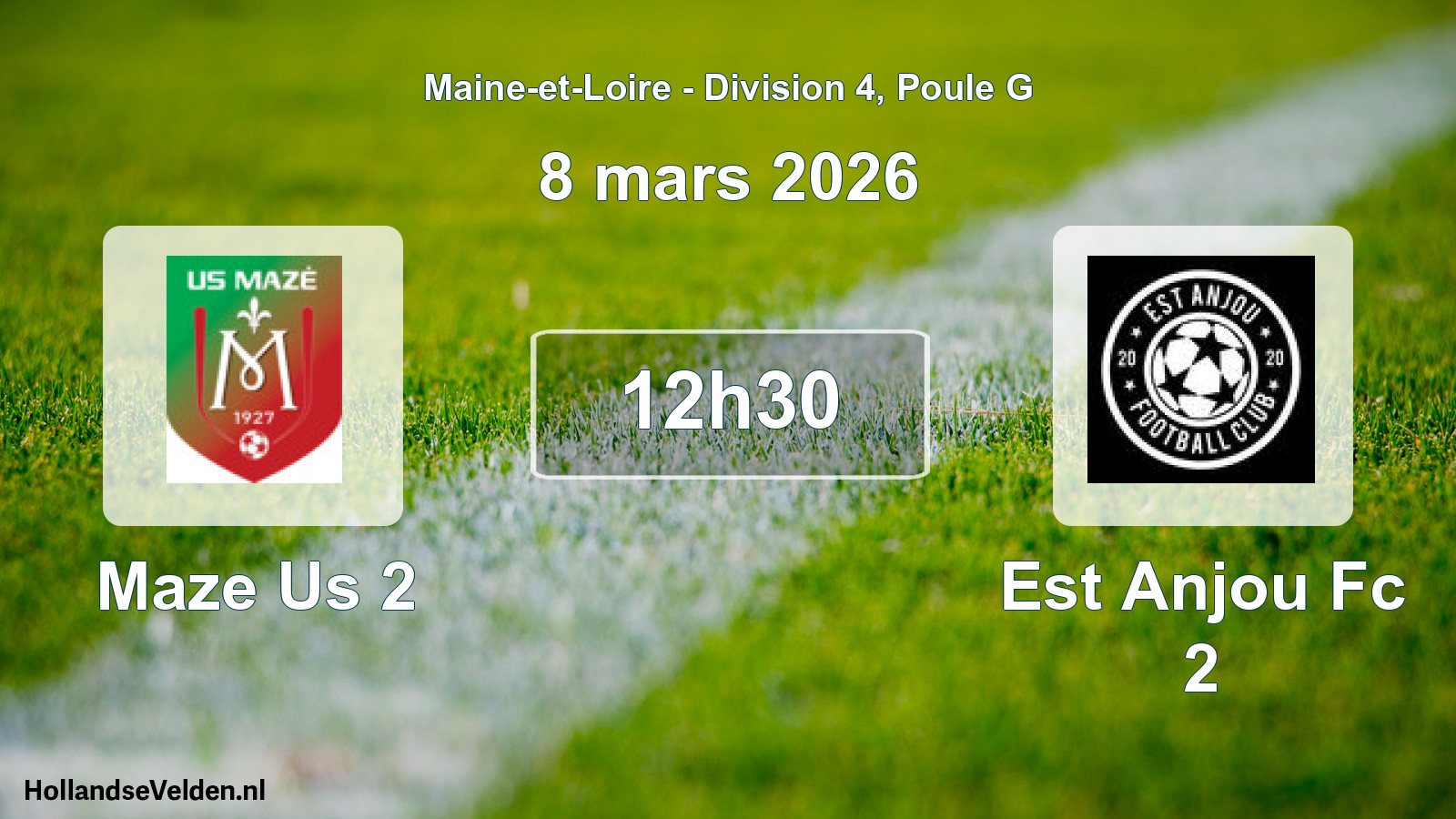 Geplande wedstrijd: Maze Us 2 - Est Anjou Fc 2 (8 mars 2026)