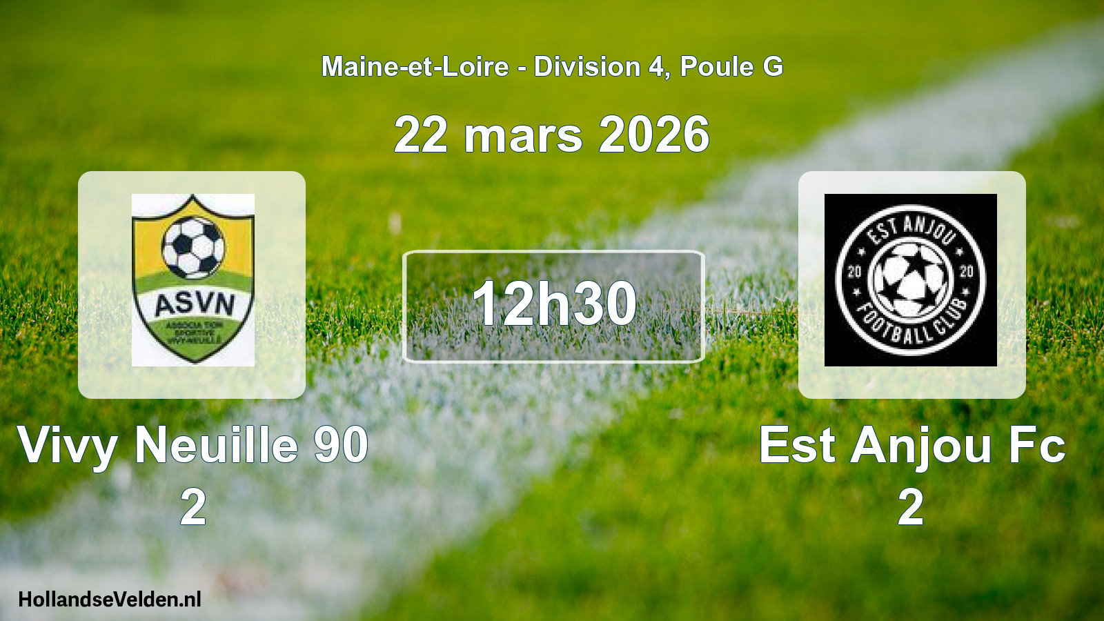 Scheduled Match: Vivy Neuille 90 2 - Est Anjou Fc 2 (22 March 2026)