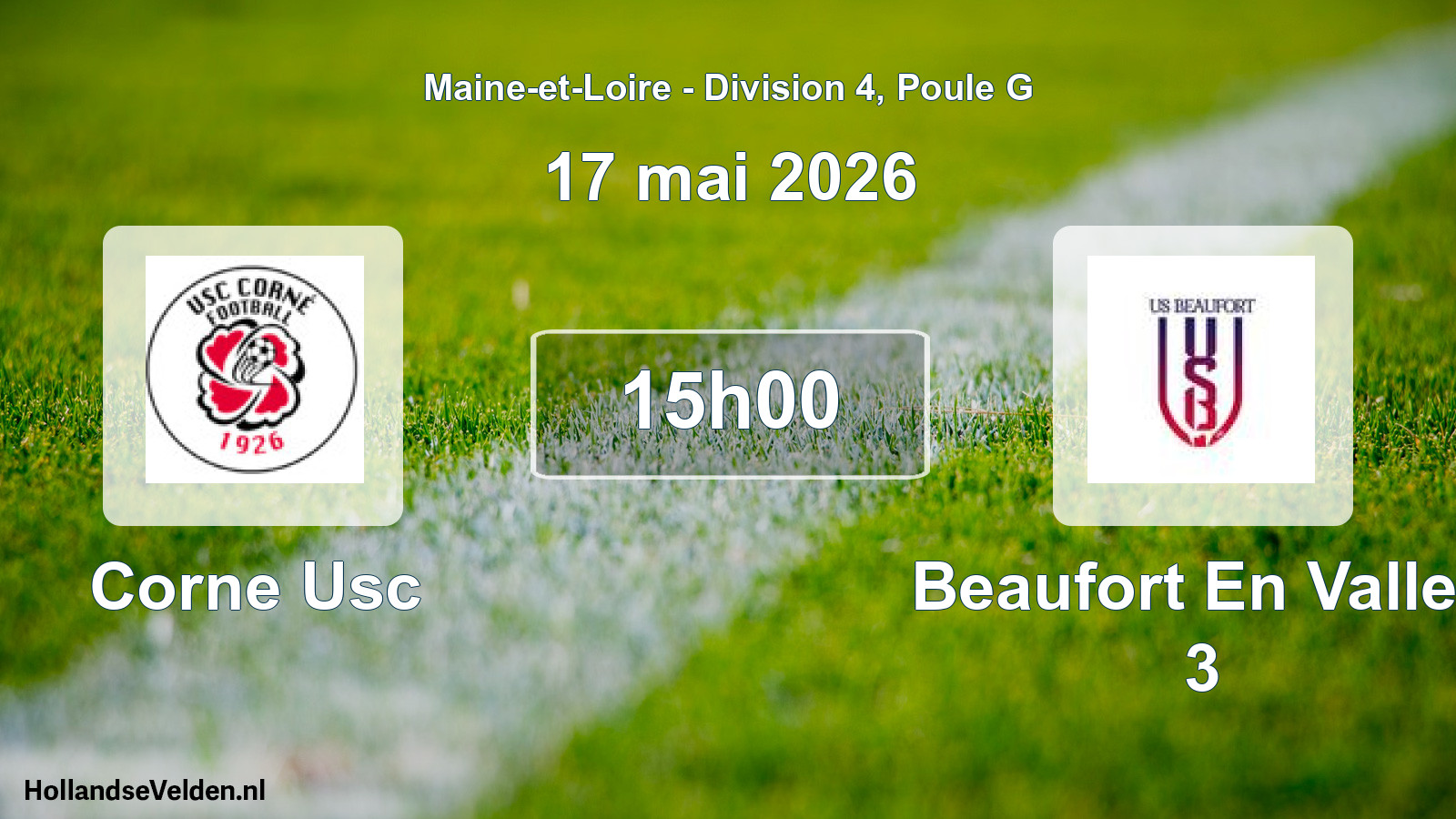 Geplande wedstrijd: Corne Usc - Beaufort En Vallee 3 (17 mai 2026)