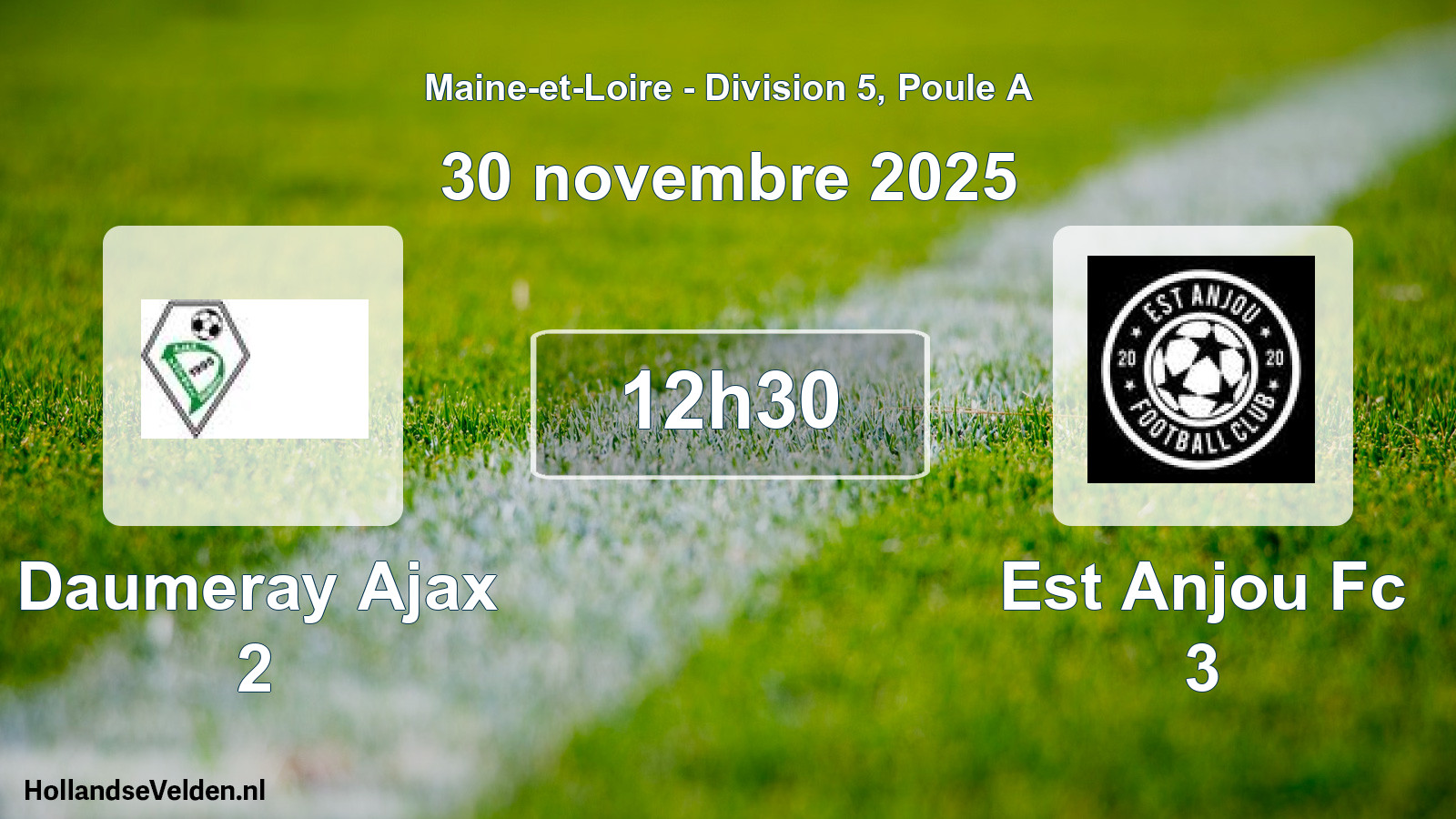 Geplande wedstrijd: Daumeray Ajax 2 - Est Anjou Fc 3 (30 november 2025)