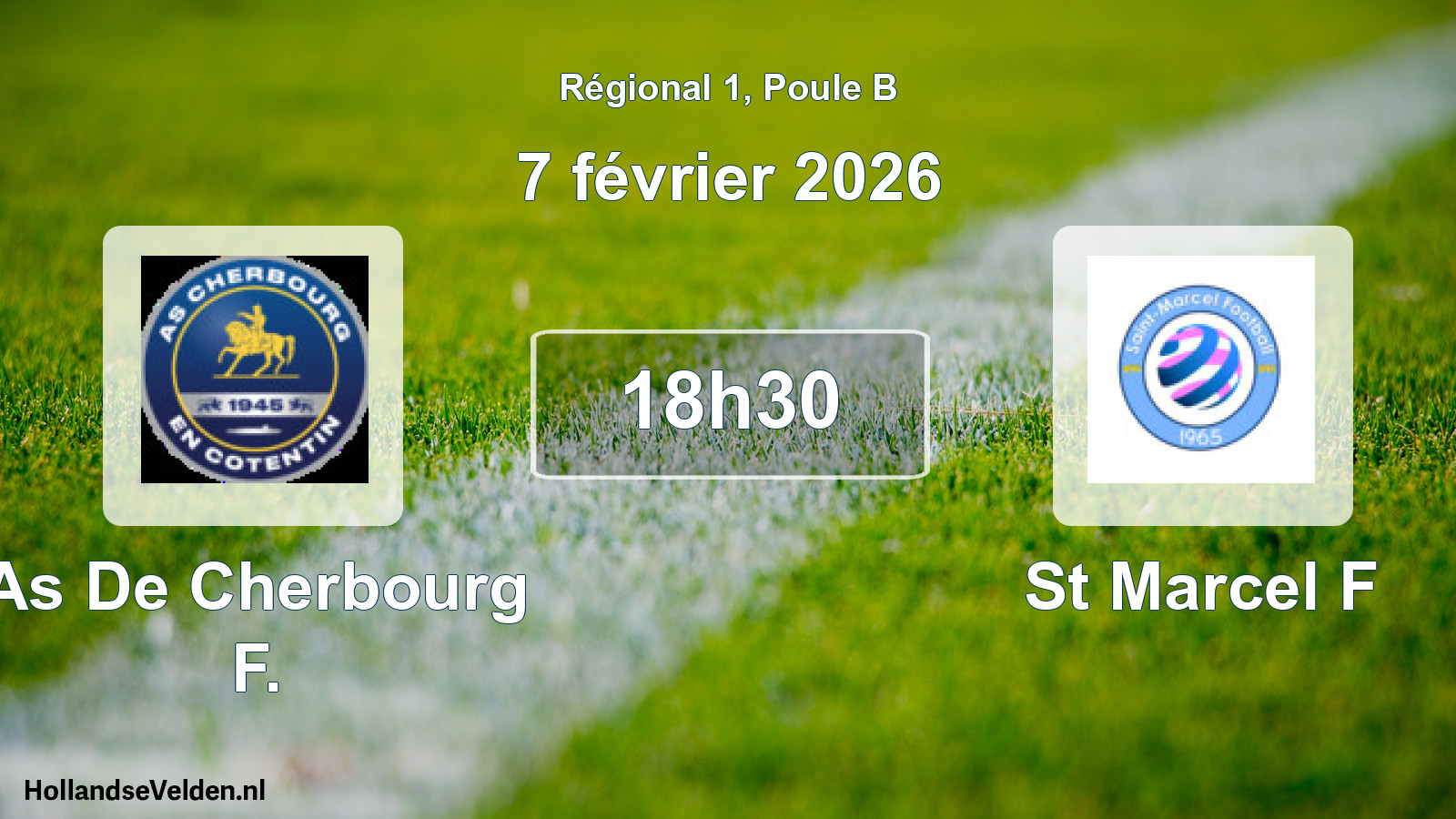 Geplande wedstrijd: As De Cherbourg F. - St Marcel F (7 février 2026)
