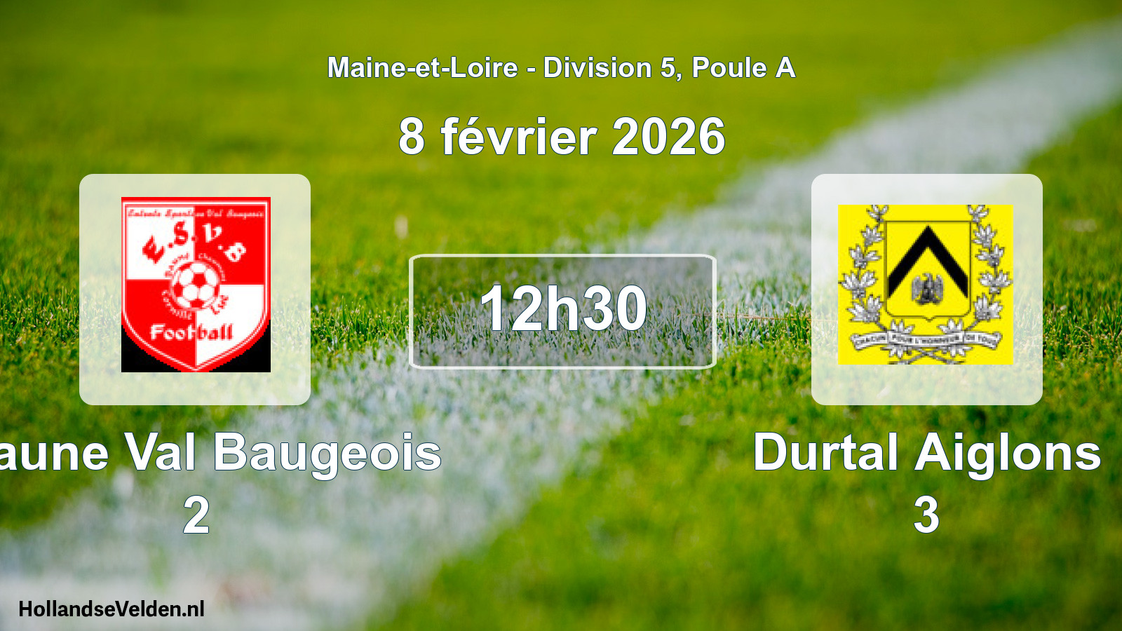 Scheduled Match: Baune Val Baugeois 2 - Durtal Aiglons 3 (8 February 2026)