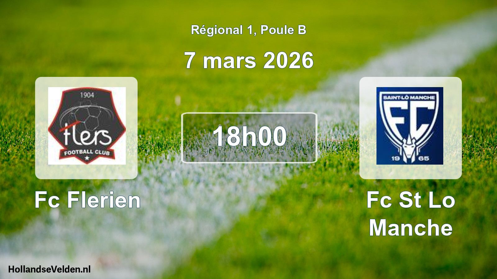 Geplande wedstrijd: Fc Flerien - Fc St Lo Manche (7 mars 2026)